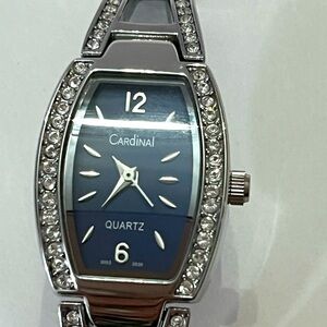 Cardinal Silver and Blue Quartz Watch